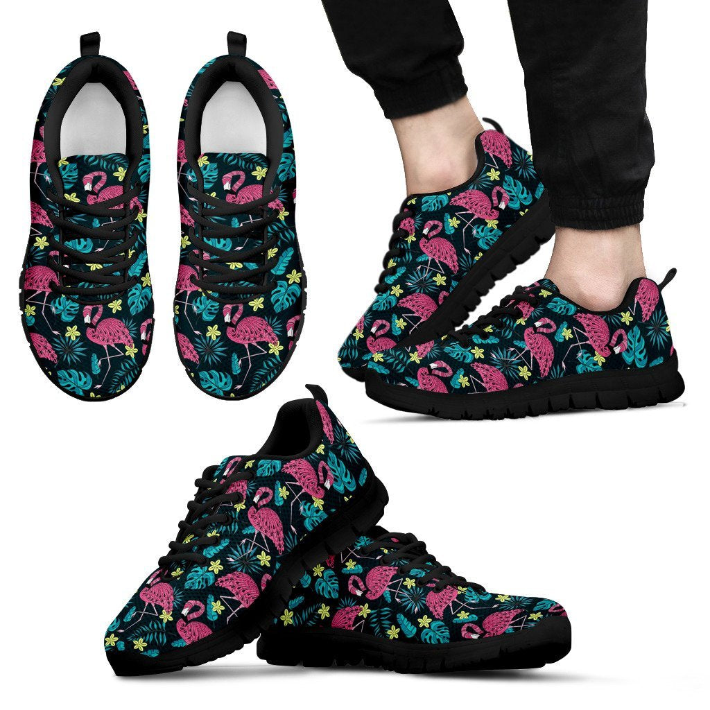 Flamingo Print Pattern Men Sneakers