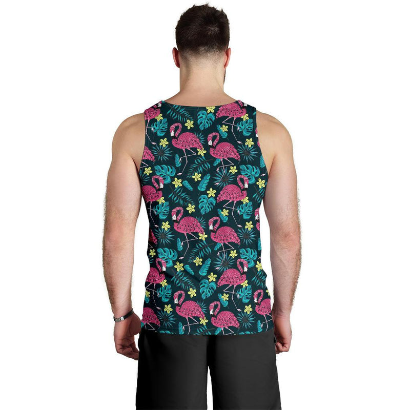 Flamingo Print Pattern Men Tank Top