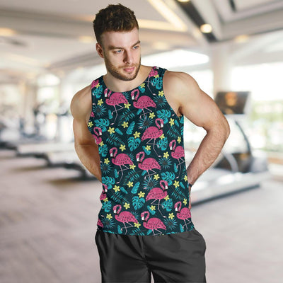 Flamingo Print Pattern Men Tank Top