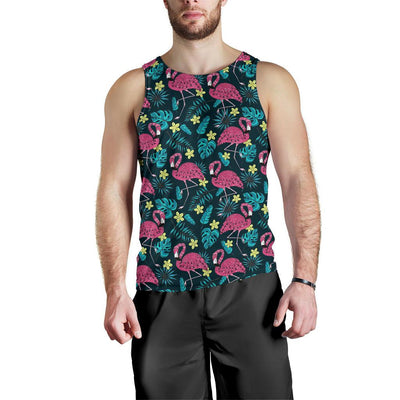 Flamingo Print Pattern Men Tank Top