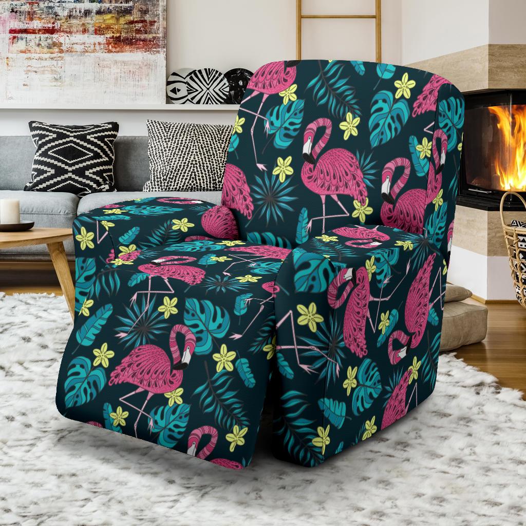 Flamingo Print Pattern Recliner Slipcover-JORJUNE.COM