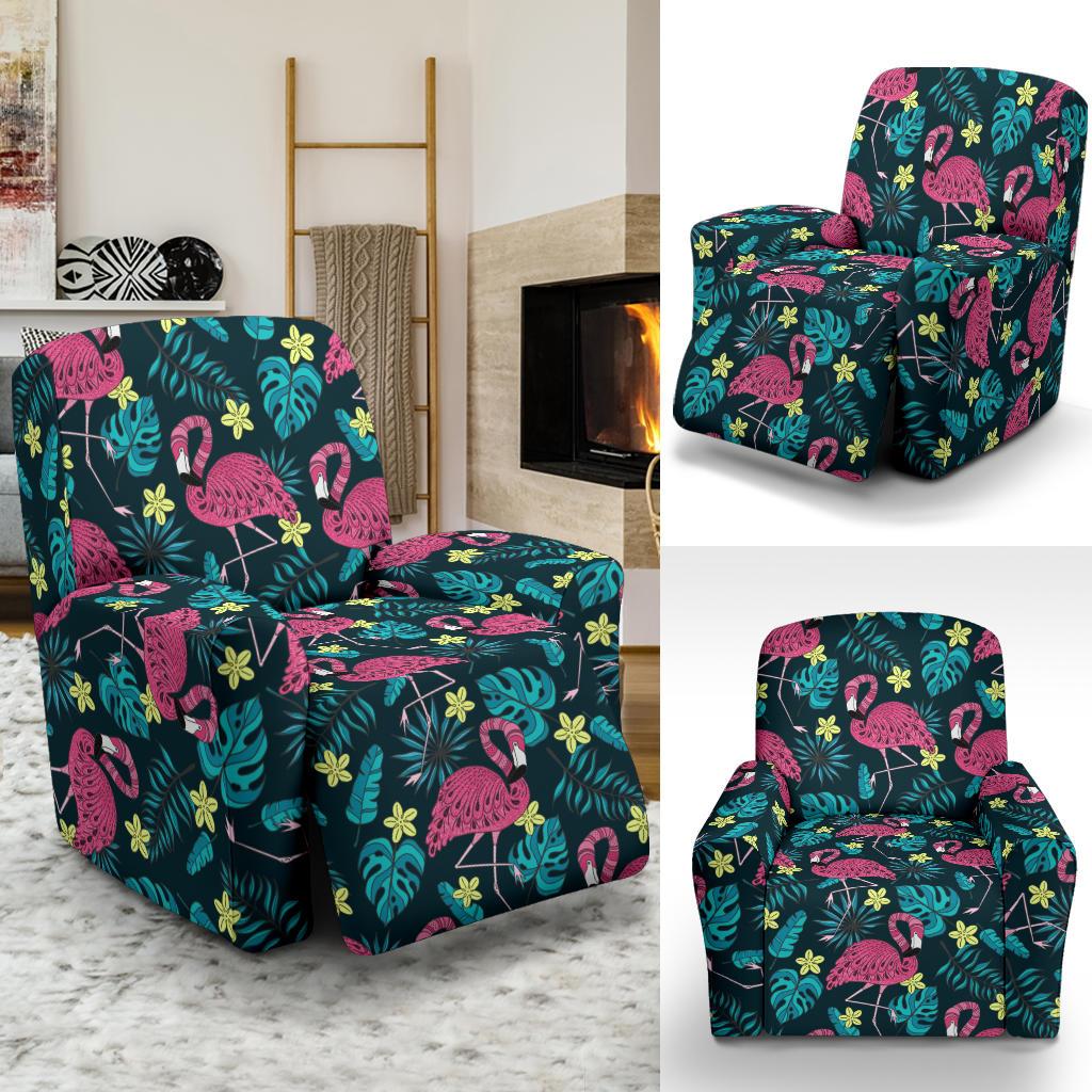 Flamingo Print Pattern Recliner Slipcover-JORJUNE.COM