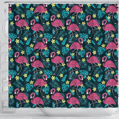 Flamingo Print Pattern Shower Curtain