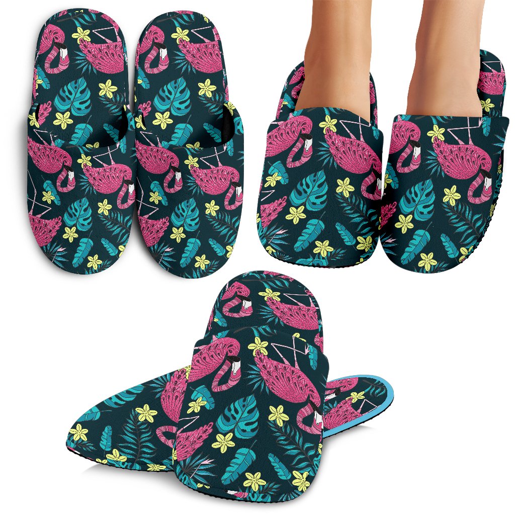 Flamingo Print Pattern Slippers