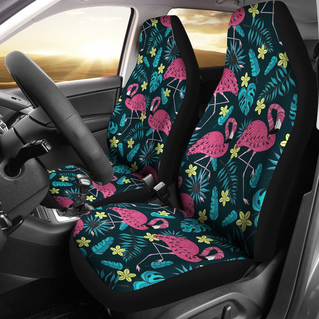 Flamingo Print Pattern Universal Fit Car Seat Covers