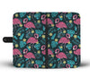 Flamingo Print Pattern Wallet Phone Case