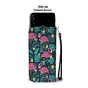 Flamingo Print Pattern Wallet Phone Case