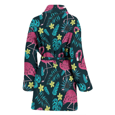 Flamingo Print Pattern Women Bath Robe