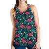 Flamingo Print Pattern Women Racerback Tank Top