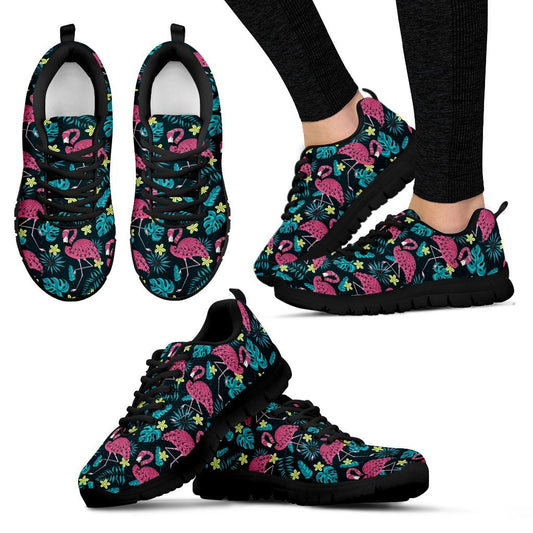 Flamingo Print Pattern Women Sneakers