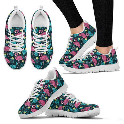 Flamingo Print Pattern Women Sneakers