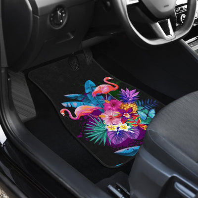 Flamingo Tropical Flower Car Floor Mats