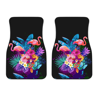 Flamingo Tropical Flower Car Floor Mats