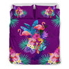 Flamingo Tropical Flower Duvet Cover Bedding Set