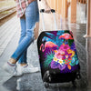 Flamingo Tropical Flower Luggage Cover Protector