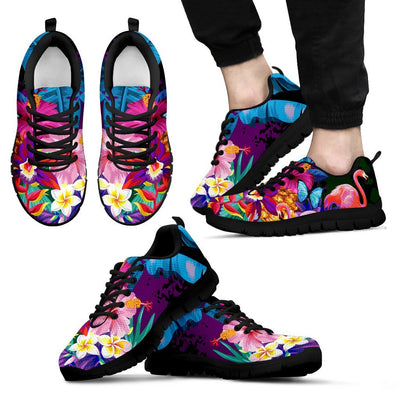 Flamingo Tropical Flower Men Sneakers