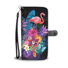 Flamingo Tropical Flower Wallet Phone Case