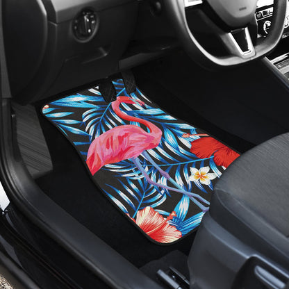 Flamingo Red Hibiscus Car Floor Mats