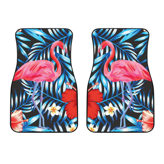 Flamingo Red Hibiscus Car Floor Mats