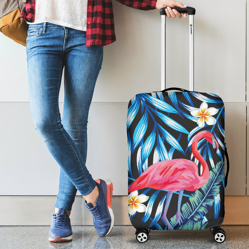 Flamingo Red Hibiscus Luggage Cover Protector