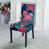 Flamingo Red Hibiscus Pattern Dining Chair Slipcover-JORJUNE.COM