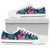 Flamingo Red Hibiscus Pattern Men Low Top Shoes