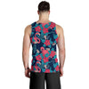 Flamingo Red Hibiscus Pattern Men Tank Top