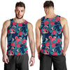 Flamingo Red Hibiscus Pattern Men Tank Top