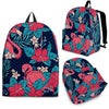 Flamingo Red Hibiscus Pattern Premium Backpack