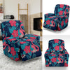 Flamingo Red Hibiscus Pattern Recliner Slipcover-JORJUNE.COM