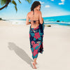 Flamingo Red Hibiscus Pattern Sarong Pareo Wrap