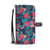 Flamingo Red Hibiscus Pattern Wallet Phone Case