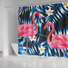 Flamingo Red Hibiscus Shower Curtain