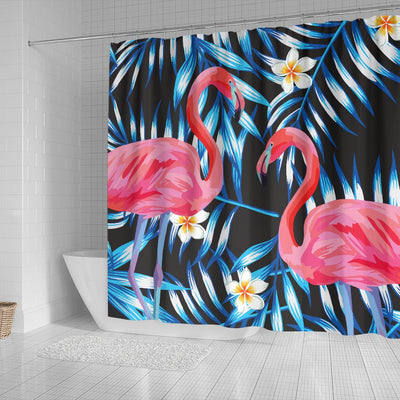 Flamingo Red Hibiscus Shower Curtain