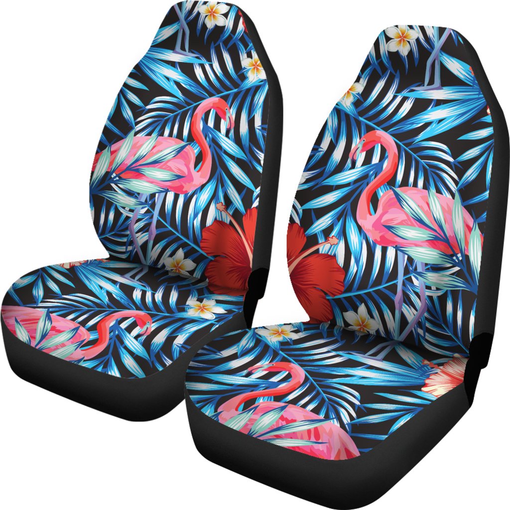 Flamingo Red Hibiscus Universal Fit Car Seat Covers