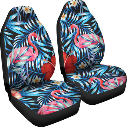Flamingo Red Hibiscus Universal Fit Car Seat Covers