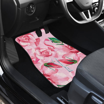 Flamingo Rose Pattern Car Floor Mats