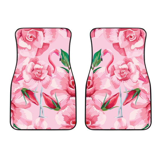 Flamingo Rose Pattern Car Floor Mats
