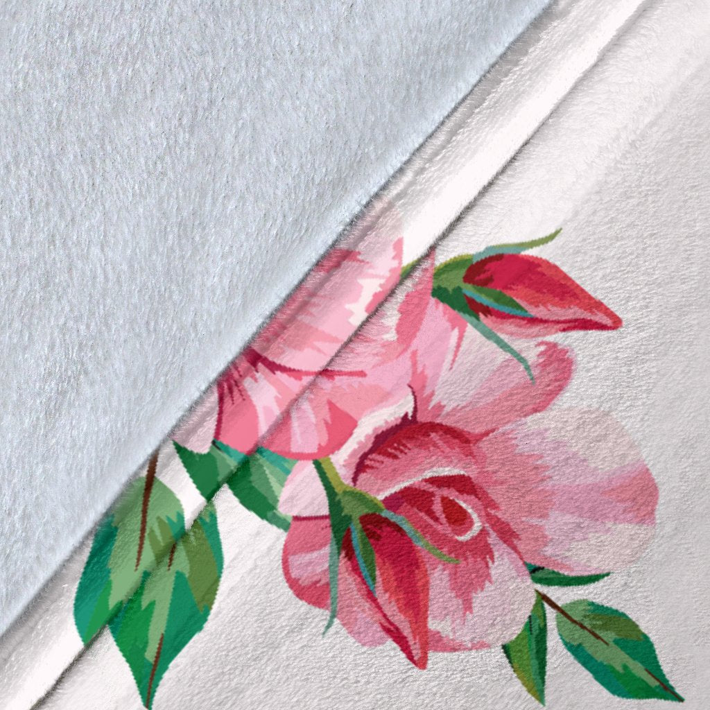 Flamingo Rose Pattern Fleece Blanket