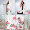 Flamingo Rose Pattern Hooded Blanket-JORJUNE.COM