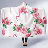 Flamingo Rose Pattern Hooded Blanket-JORJUNE.COM