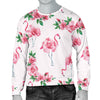 Flamingo Rose Pattern Men Crewneck Sweatshirt