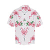 Flamingo Rose Pattern Men Hawaiian Shirt