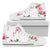 Flamingo Rose Pattern Men High Top Shoes