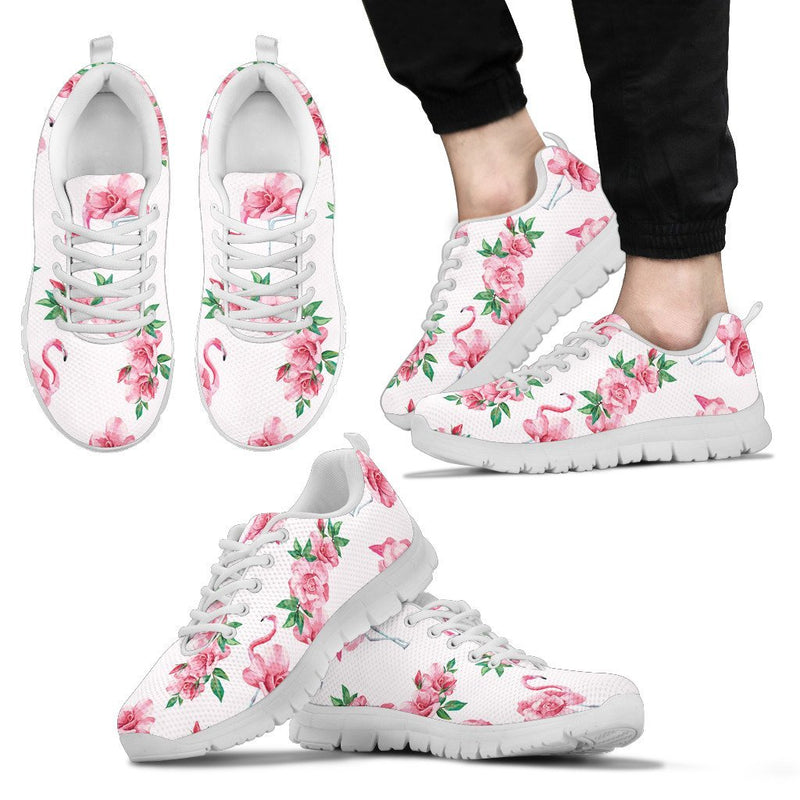 Flamingo Rose Pattern Men Sneakers