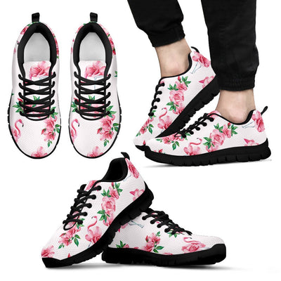 Flamingo Rose Pattern Men Sneakers