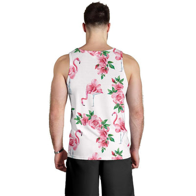 Flamingo Rose Pattern Men Tank Top