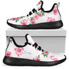 Flamingo Rose Pattern Mesh Knit Sneakers Shoes