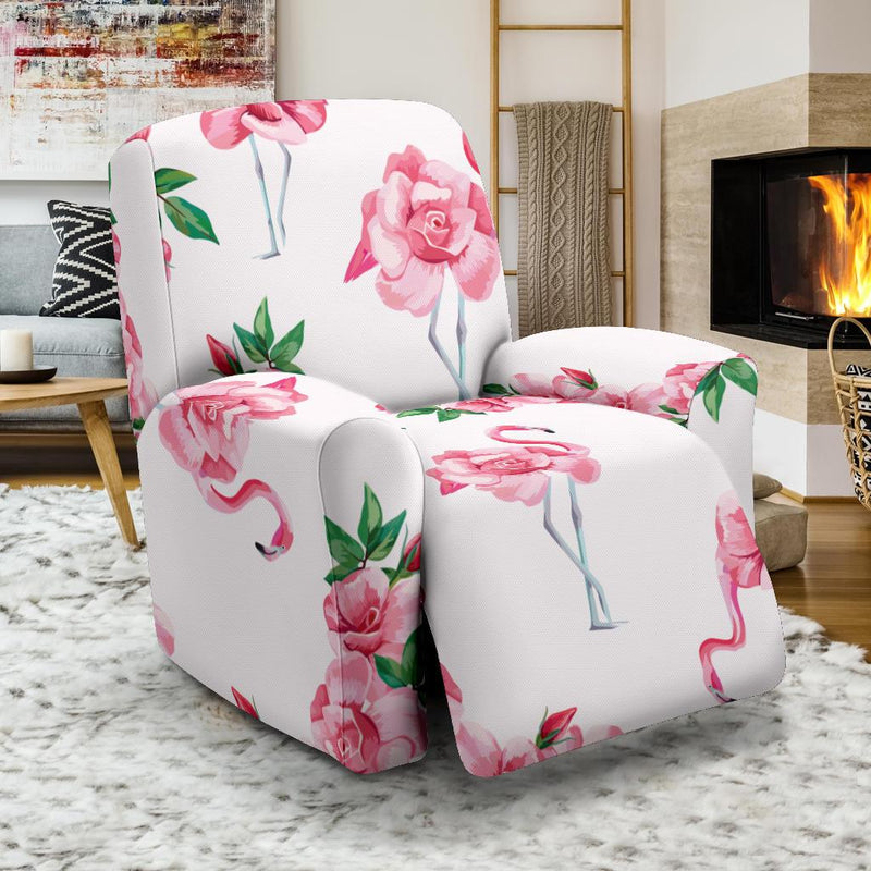 Flamingo Rose Pattern Recliner Slipcover-JORJUNE.COM