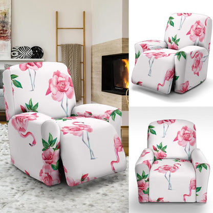 Flamingo Rose Pattern Recliner Slipcover-JORJUNE.COM